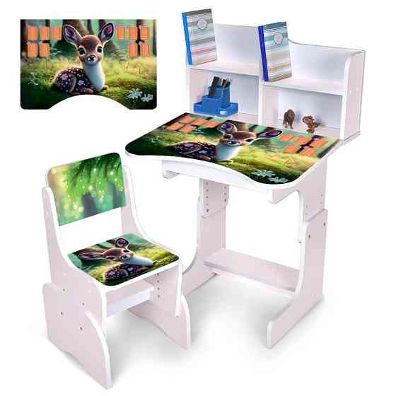 Детская Парта N 2071-3-7 белый, со стульчиком Винница