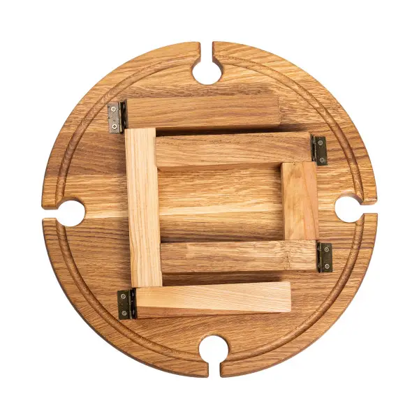 Lugi Винний круглий столик з дерева 35х35х18 см на ніжках BWR35018S Коломия - фото 8