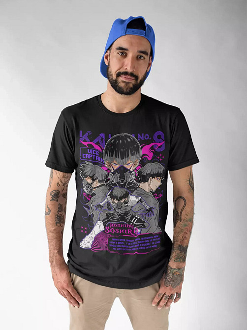 Футболка аниме Каиджу Но Хосхина Гифт оверсайз (S/M/L) Черний AnimeJ0792 Днепр - изображение 4