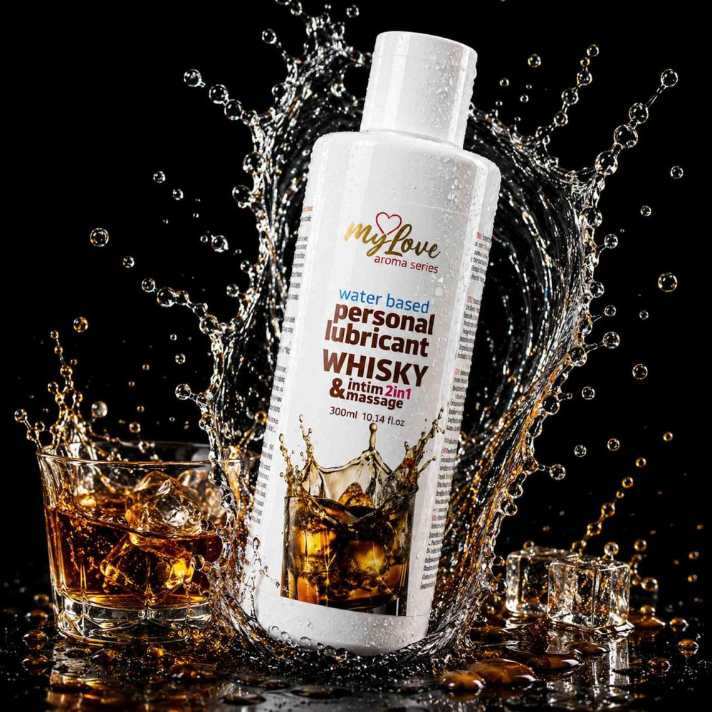 2в1 лубрикант та масажний гель - MyLove Aroma Series Intim&Massage Whisky, 300 мл Sex Aura Київ - фото 2