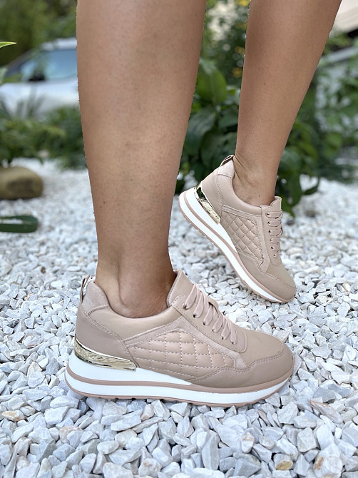 Stilli Снікерси жіночі STILLI 116-2 бежеві (весна-осінь, еко-шкіра) (4706) 40 Коломия - фото 1