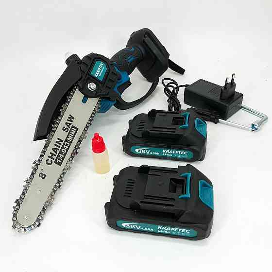 Легкая аккумуляторная пила для обрезки веток Krafftec 20 см, Портативная аккумуляторная пила для сучков IA-78 Львов