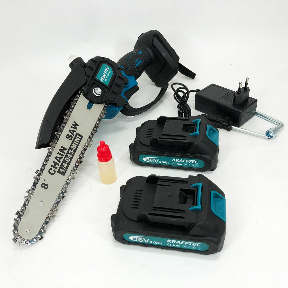 Легкая аккумуляторная пила для обрезки веток Krafftec 20 см, Портативная аккумуляторная пила для сучков IA-78 Львов - изображение 5
