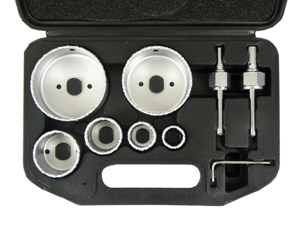 Коронки вольфрамові "GEKO" для керамічної плитки [к-т 6шт](22, 28, 35, 44, 68, 73мм) Киев - изображение 2