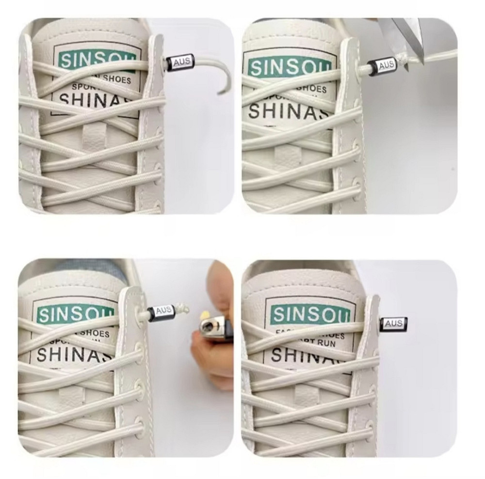 Шнурки еластичні без зав'язок з пластиковими фіксаторами Сірий Смела - изображение 8