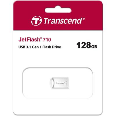 USB флеш накопитель Transcend 128GB JetFlash 710 Silver USB 3.0 (TS128GJF710S) Винница - изображение 4