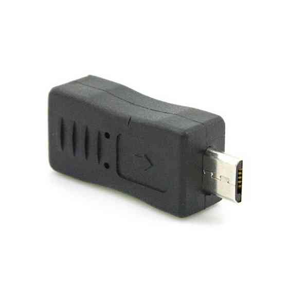 Переходник miniUSB мама – microUSB папа, адаптер-коннектор для зарядных устройств и кабелей Киев