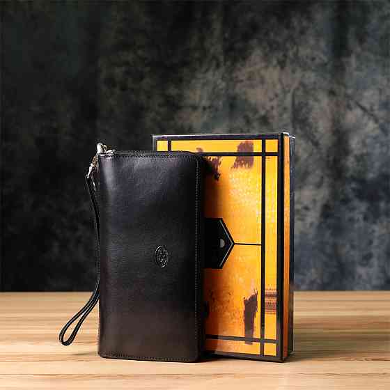 Мужской клатч на одно отделение из гладкой натуральной кожи Tony Perotti 20860_1 (9770 nero) Черный Киев