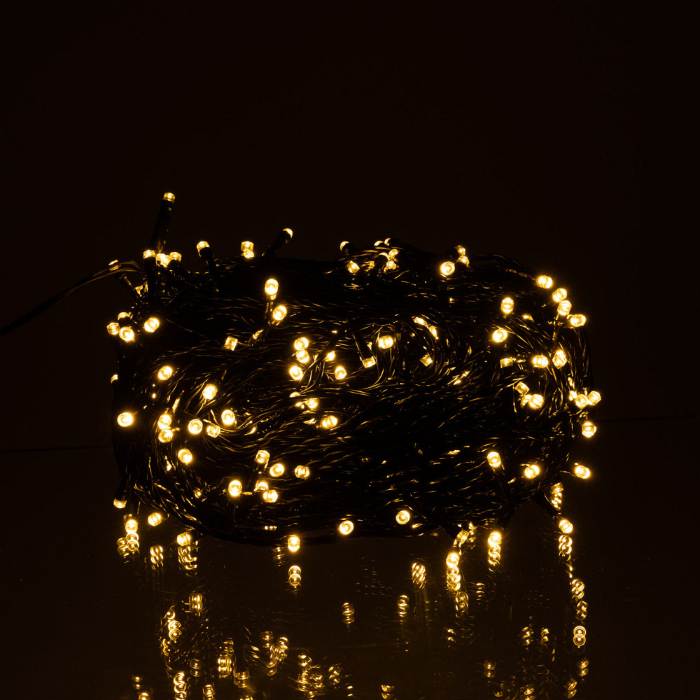 Гірлянда Нитка вулична 30 (м) 300 LED чорний провід Жовтий CF300L30MBY Коломыя - изображение 3