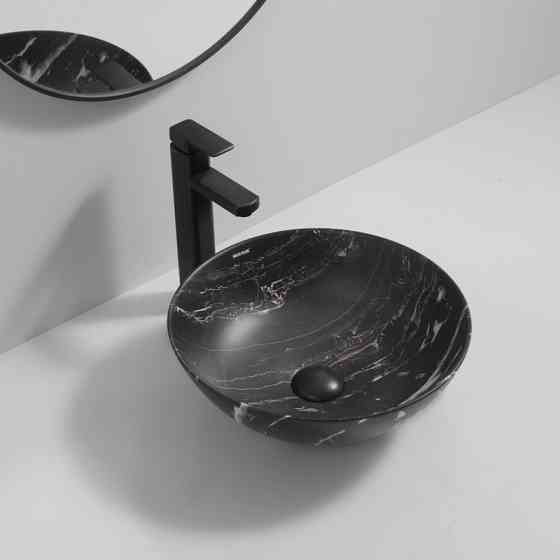 Раковина накладна Mixxus Premium ELLIPSE-0106 MARBLE 390х390х140mm   ( MP6533 ) 33849 Харків