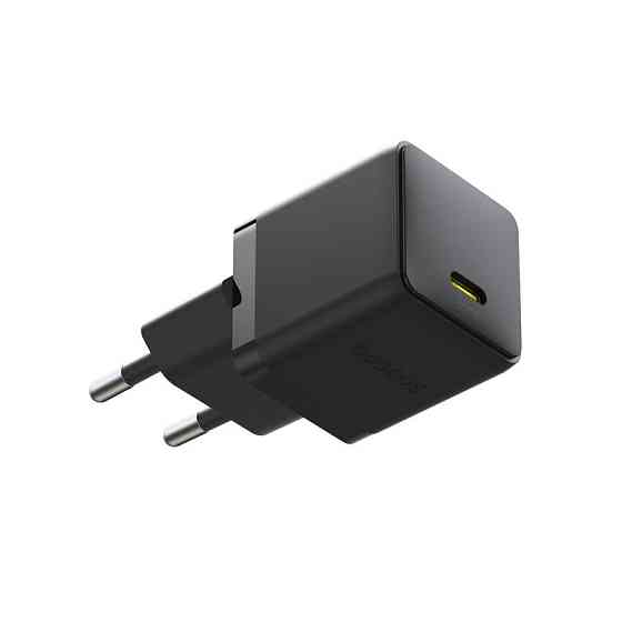 Мережевий зарядний пристрій з кабелем Baseus Palm Fast Charger 1C 30W EU Cluster Black(With: Baseus Mini White Cable C to C Одеса
