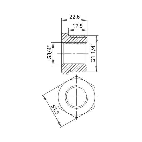Футорка чугунная радиаторная 1