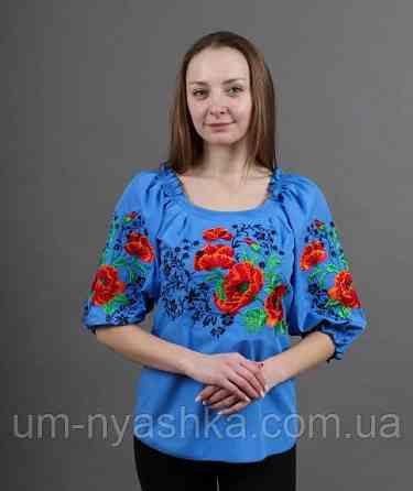 Блузка з вишивкою вишиванка "Сучасна" для жінок і дівчаток-підлітків Біла Кривий Ріг