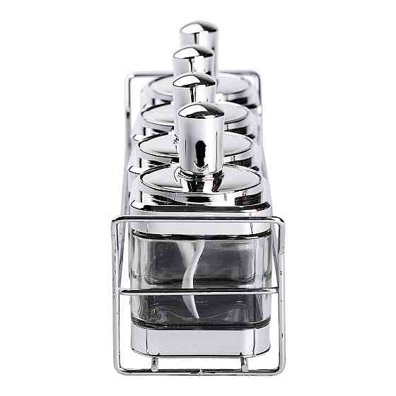 Yiwu Набір банок для сипучих продуктів 4 штуки 350 мл скляні на підставці HP-1340 Коломыя