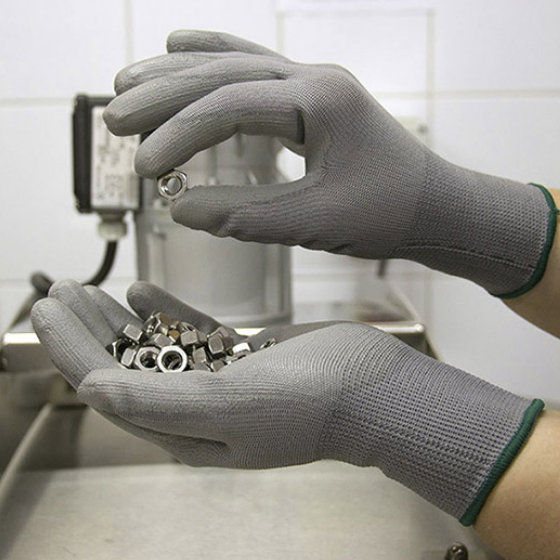 Рукавички 4570  трикотаж PU-покриття неповний облив р.8(M) сірий ДКГ Житомир - изображение 4