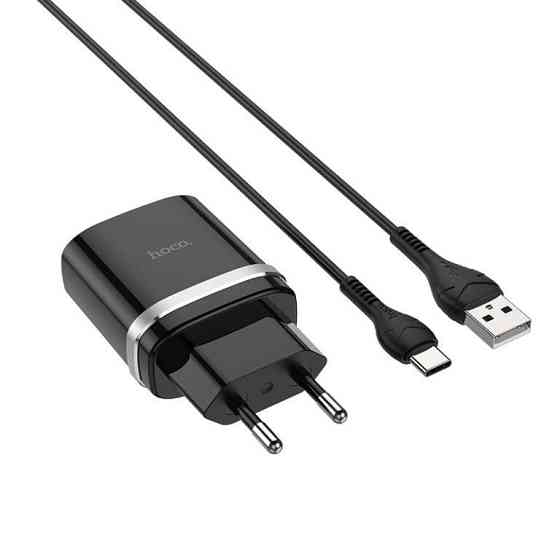 Мережевий зарядний пристрій HOCO C12Q Smart QC3.0 charger set, колір чорний 6931474716293 Одеса