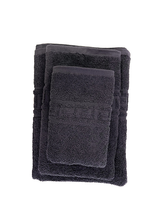 Махровий рушник Ideal Textile Greek 33х60 см темно-сірий (56860585) Чернівці - фото 2