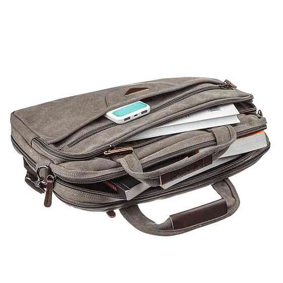 Сумка текстильна для ноутбука 15.6 Vintage 20087 Сіра Київ