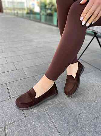 Лоферы женские MOD GAR шоколадные из натуральной замши демисезонные размер 36-40 (9864) Коломия