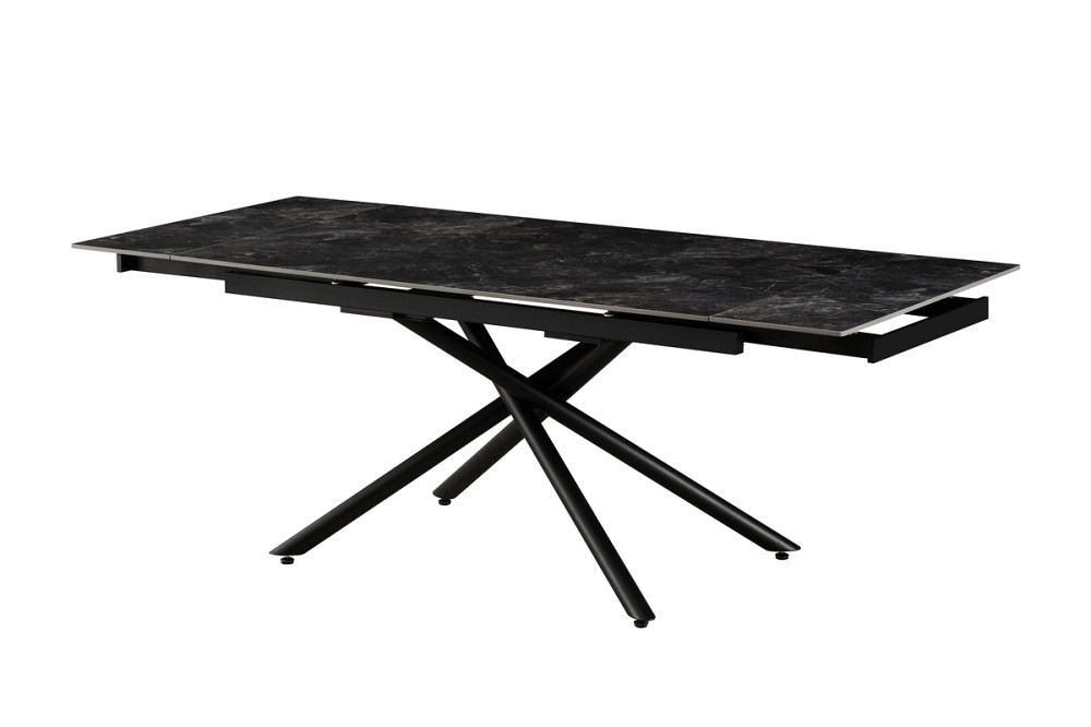Стіл Мелані 140 (+60)*90, чорний/кераміка антрацит Київ - фото 2