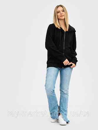 Худі базове на блискавці утеплене Ray Basic жіноче чорне (U0405LW-Black) M Київ