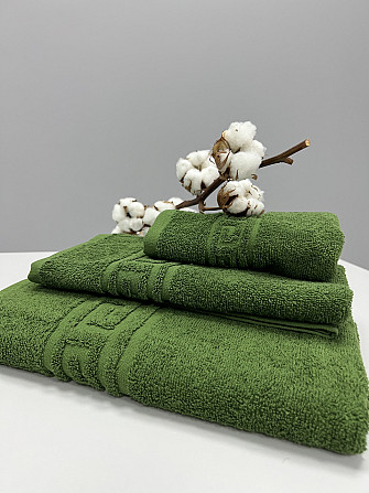 Махровое полотенце Ideal Textile Greek 33х60 см оливковый (56860583) Черновцы - изображение 7