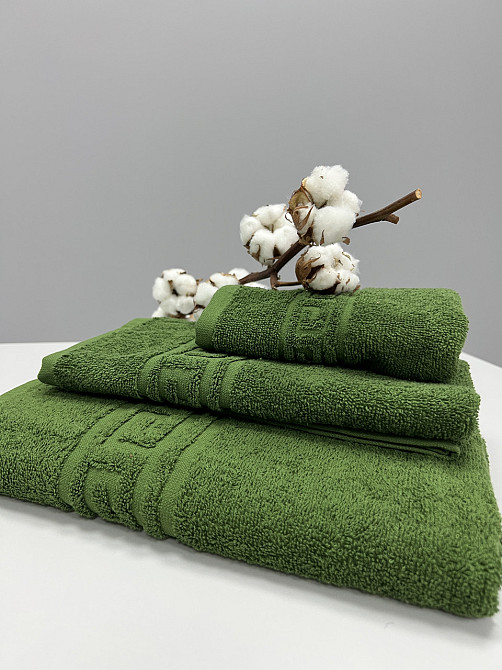 Махровое полотенце Ideal Textile Greek 33х60 см оливковый (56860583) Черновцы - изображение 7