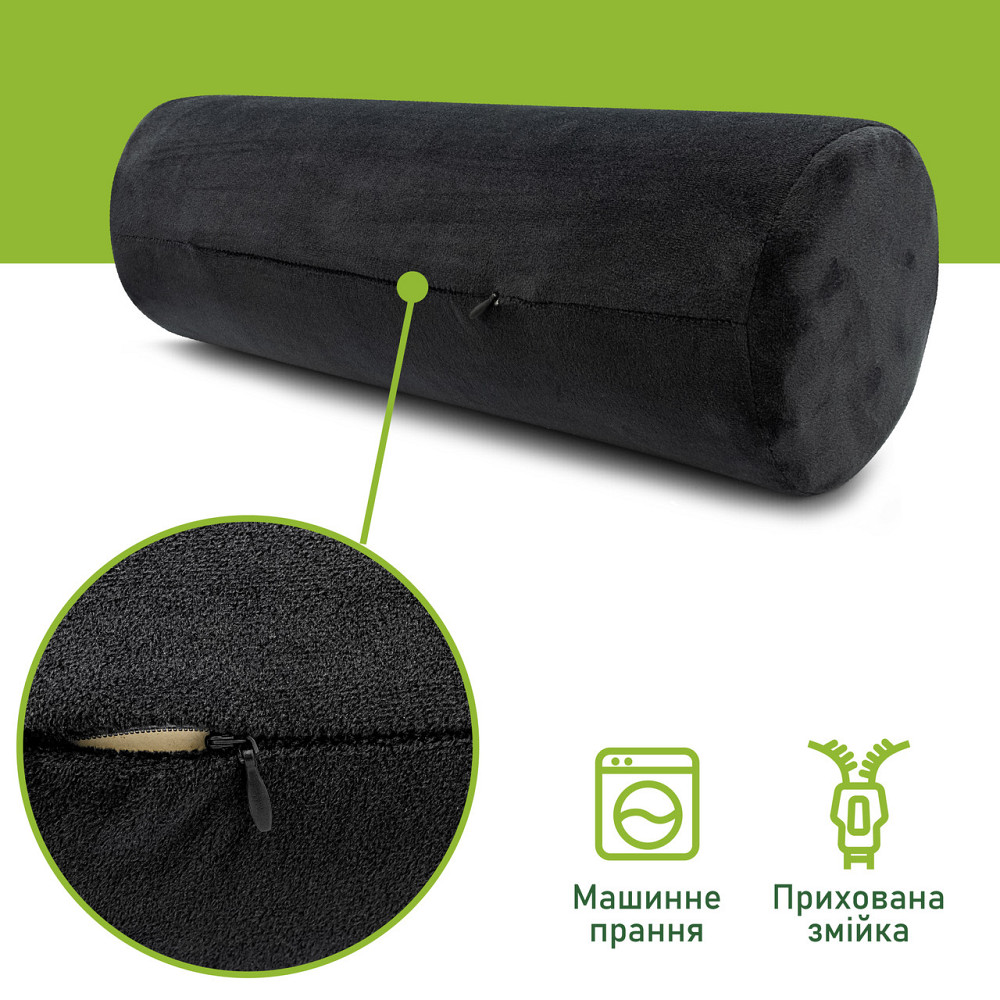 Подушка-валик Comfort Trip PMF 005 450x150 чорний Дніпро - фото 2