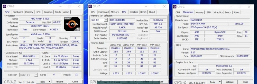 Комплект B450 , Ryzen 5, 5500 , 32Gb. 3200 , 1Tb. SSD ,pc cooler K4. Киев - изображение 2