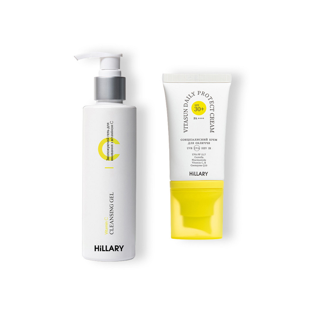 Гель для вмивання з вітаміном С + Сонцезахисний крем для обличчя SPF 30+ Київ - фото 1