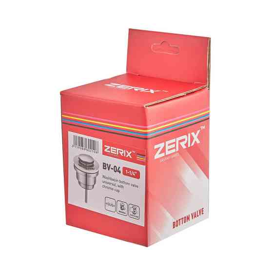 Донний клапан для раковини Zerix BV-04 1 1/4''  універсальний  СLICK-СLACK Колір хром ( 11608 ) Харьков