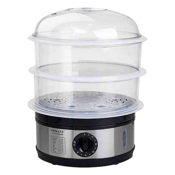 Пароварка електрична трирівнева 650 Вт 11 л з таймером і захистом від перегріву Sokany SK-07018 Коломыя