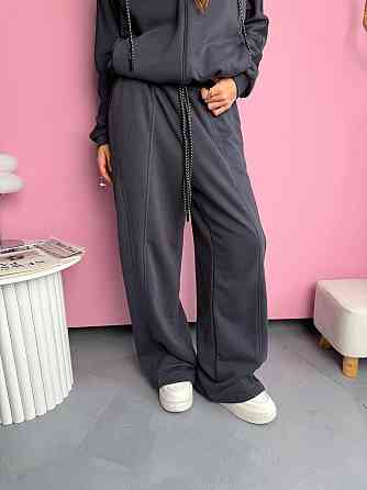 Женский стильный повседневный костюм двойка из качественной трехнитки диагональ Одесса