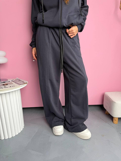 Женский стильный повседневный костюм двойка из качественной трехнитки диагональ Одесса - изображение 6