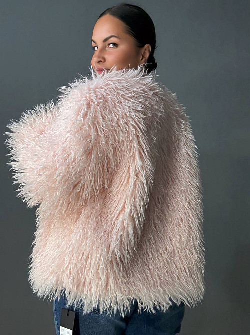 Шуба жіноча Lady Yep 10051 штучне хутро під ламу коротка рожева, рожевий, M Київ - фото 10