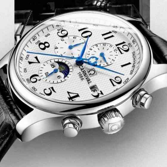 Годинник чоловічий механічний Carnival Masters Silver Metal (2 ремінці) Вінниця