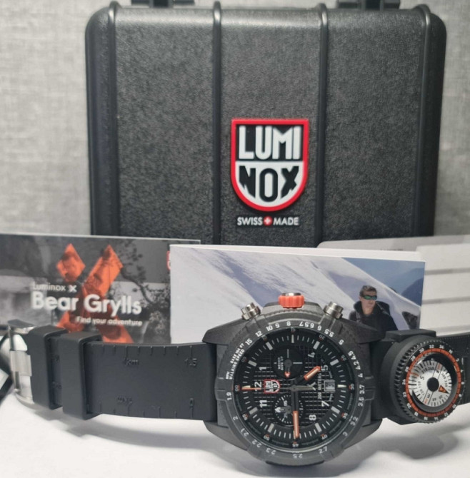 Мужские часы времени Luminox 3782 Bear Grylls 45mm Carbon Triririum. Киев - изображение 7