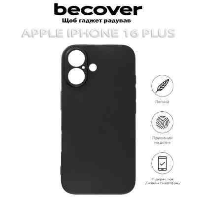 Чохол до мобільного телефона BeCover Apple iPhone 16 Plus Black (712276) Вінниця
