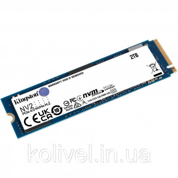 SSD 2TB Kingston NV2 M.2 2280 PCIe Gen 4x4 3D NAND, Retail (SNV2S/2000G#) Київ - фото 2