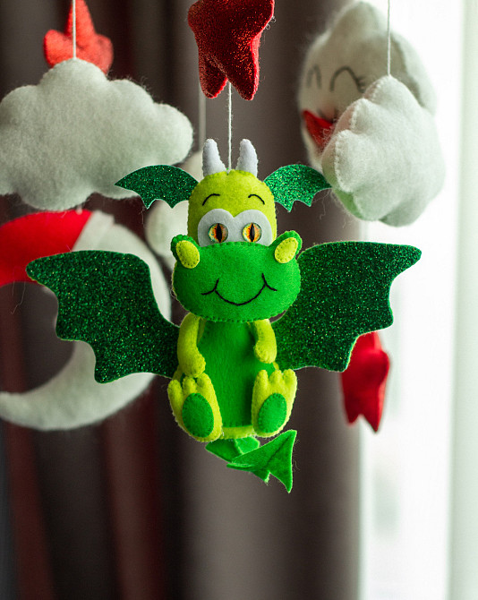 Дитячий мобіль на ліжечко «Дракон» Київ - фото 8