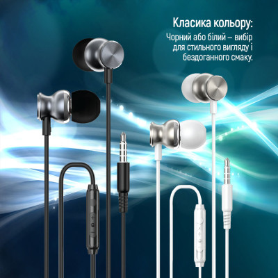 Наушники ColorWay 3.5 mm Wired Earphone UrbanBeat White (CW-WD03WT) Винница - изображение 7