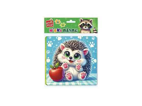 Мякі пазли Єнот та їжачок VT1102-36 ТМ VLADI TOYS Київ