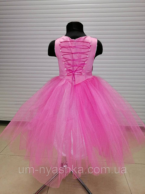 Детское нарядное платье с блестками ярко-розовое Кривой Рог - изображение 2
