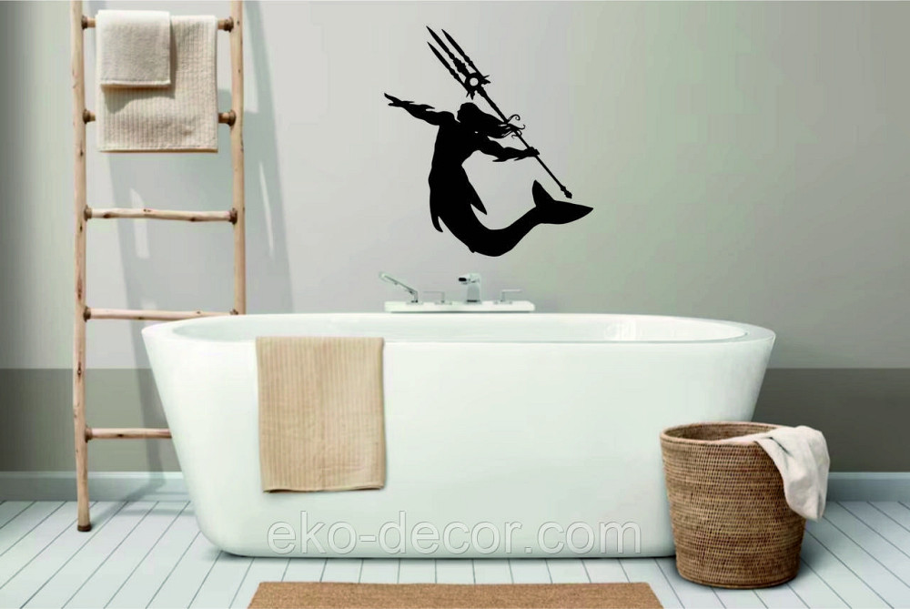 Декоративное настенное 3D Панно «Морской царь» Декор на стену с объемом 70*63 см, Черный Киев - изображение 4