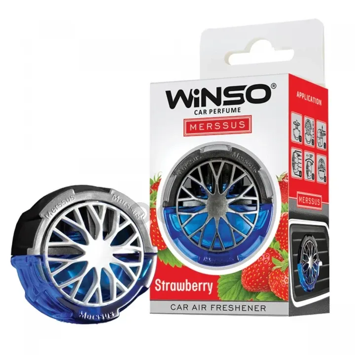 Освіжувач повітря WINSO Merssus Strawberry – солодкий аромат літа у вашому авто Ковель - фото 1