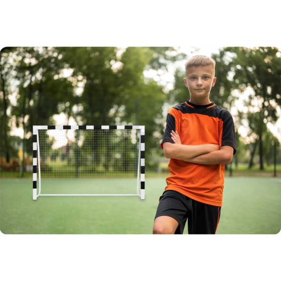 Врата футбольные Neo-Sport NS-464 180 x 120 x 60 см, черно-белые Киев