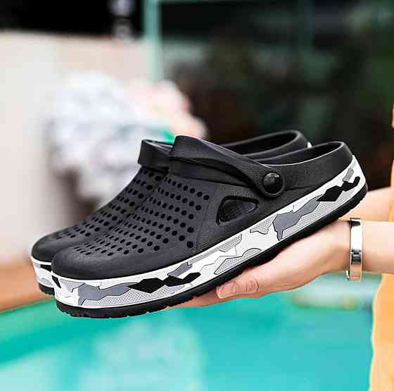 Крокси чорні сабо чоловічі crocs чоловічі літні гумові ляпанці із закритим носком 41 розмір - 26 см Одеса