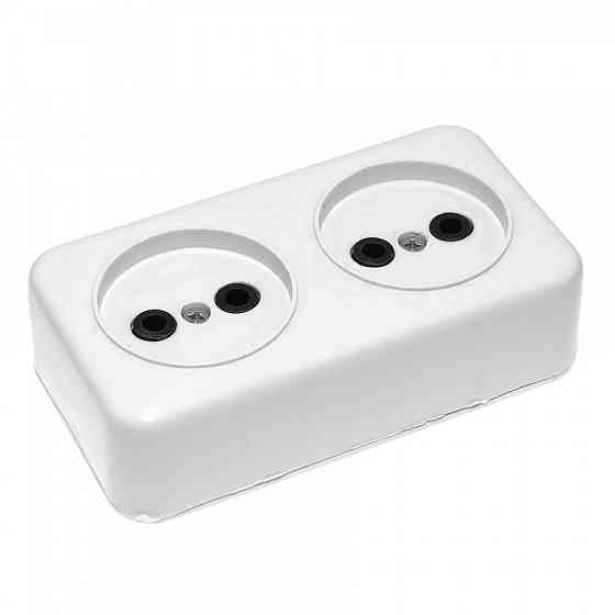 Колодка под удлинитель ЕМР на 2 гнезда, 10А-220V Днепр