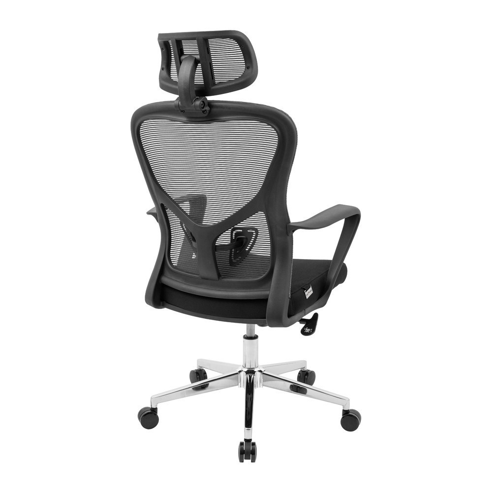 Офісне Крісло Керівника SolanolDesign М1 Tilt Хром Чорний Київ - фото 4