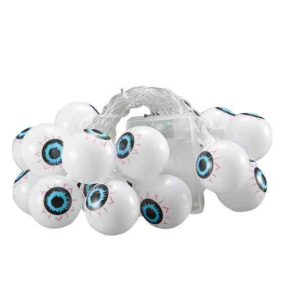 Гирлянда на Хэллоуин Глаза 150 см 10 led 4 см теплый белый Киев